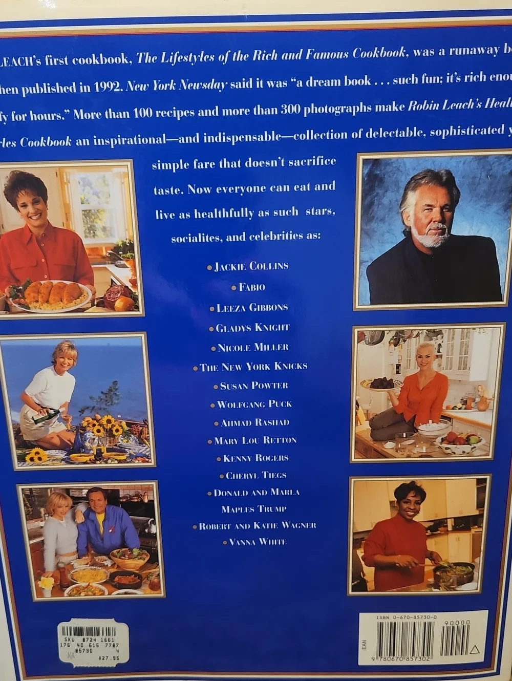 Robin Leach's Healthy Lifestyles Cookbook Autographed Signed